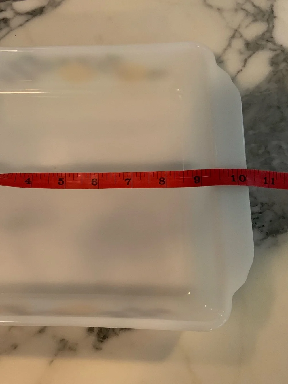 Vintage Fire-King Gay Fad Fruits Milk Glass Square Baking Dish 8” Casserole